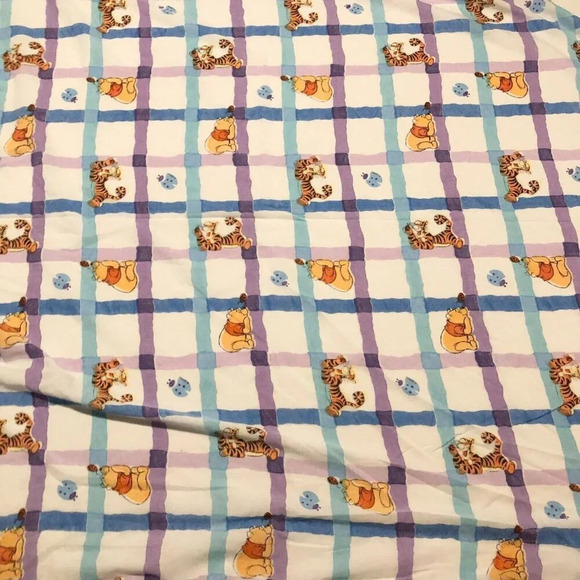 Vtg Disney Winnie  the Pooh Twin Size Flat Sheet 92x61 Tigger - Picture 14 of 16